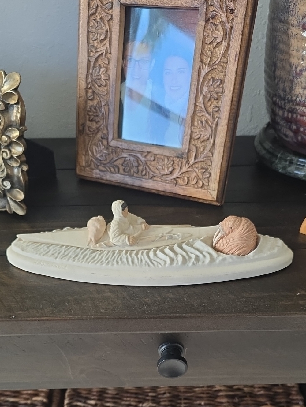 Alaska Porcelain Collection Kayak Walrus Hunter by John Tennant